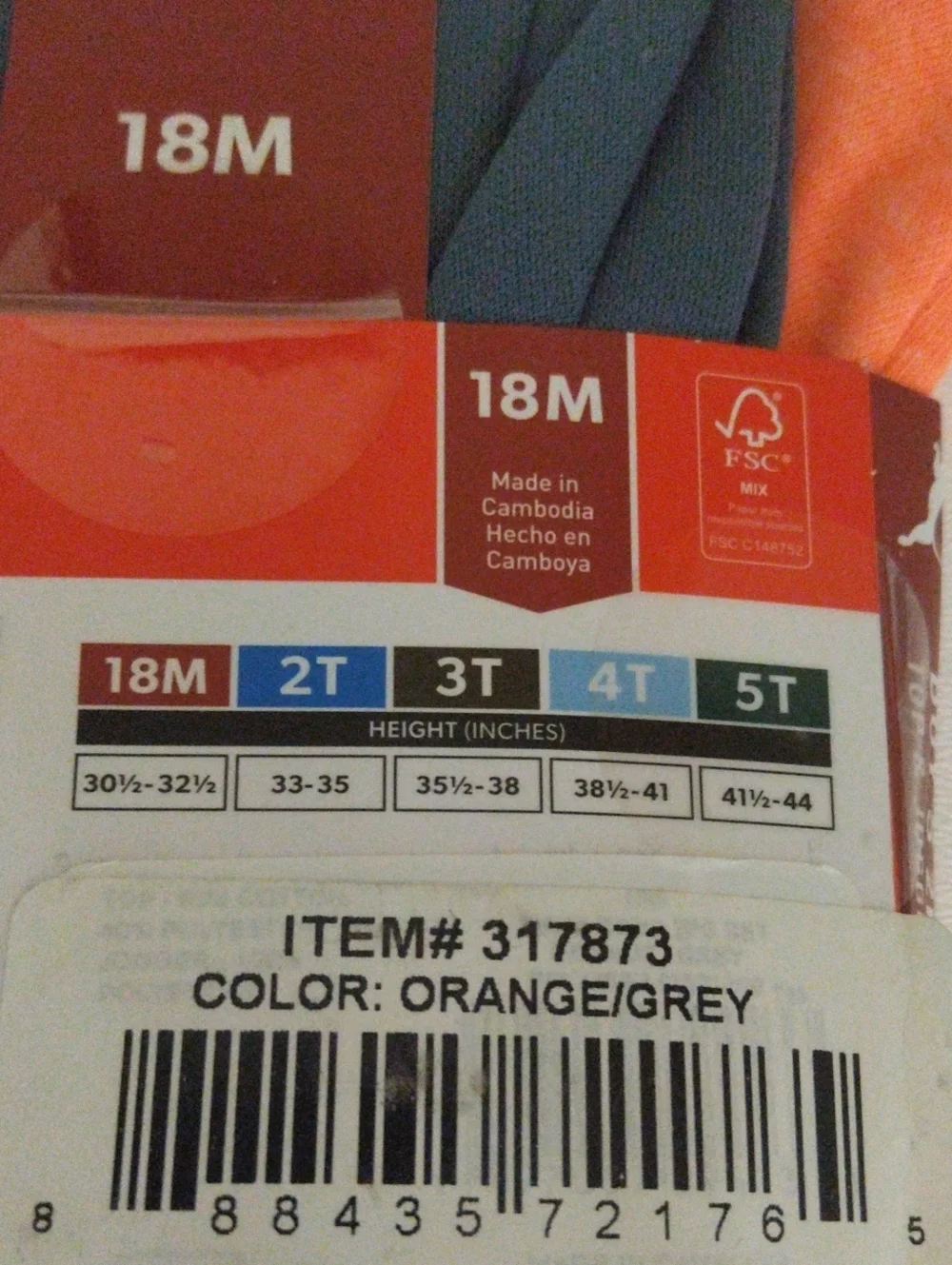 Puma Boys' 2-Piece Active Set in Bright Orange with Gray Pants New Size 18M